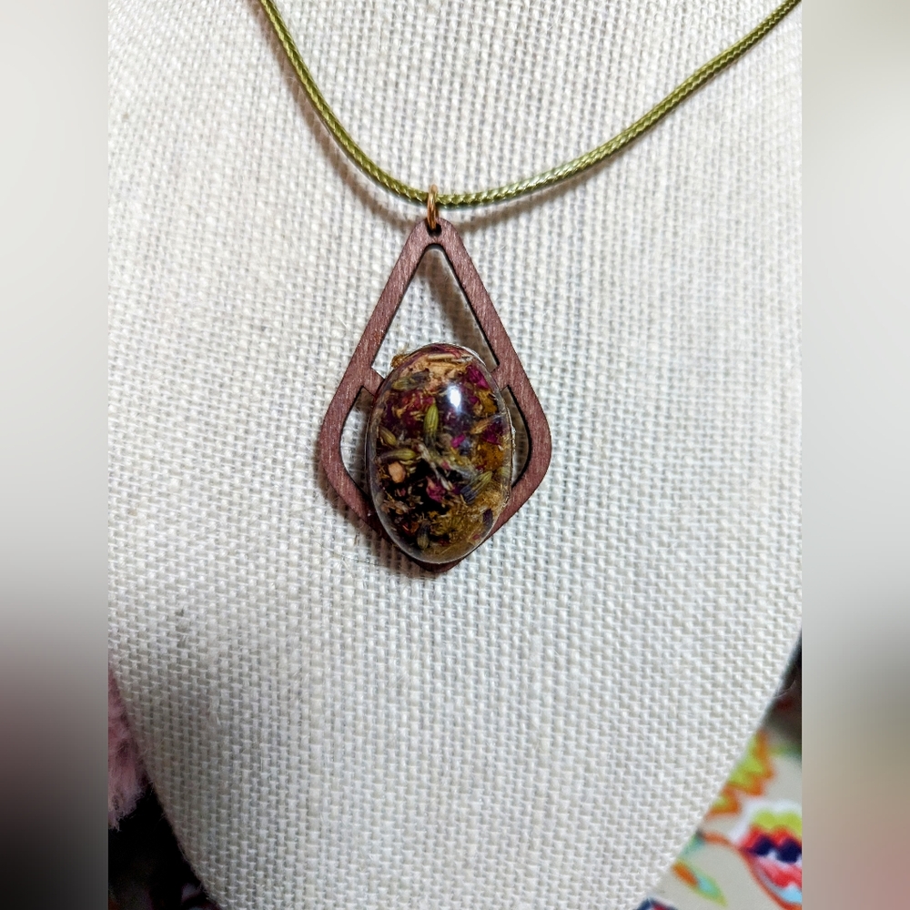 Gypsy herb pendant necklace